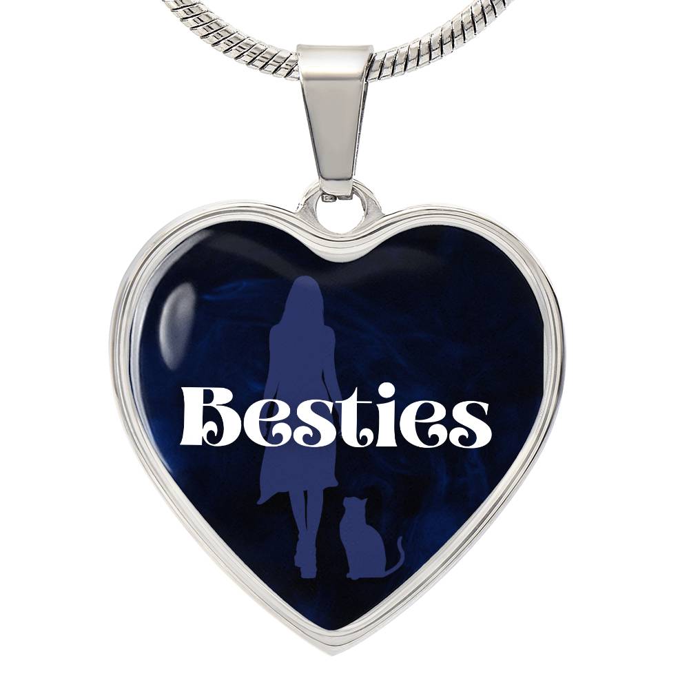 Besties Heart Pendant Necklace - Jewelry - Epileptic Al’s Shop