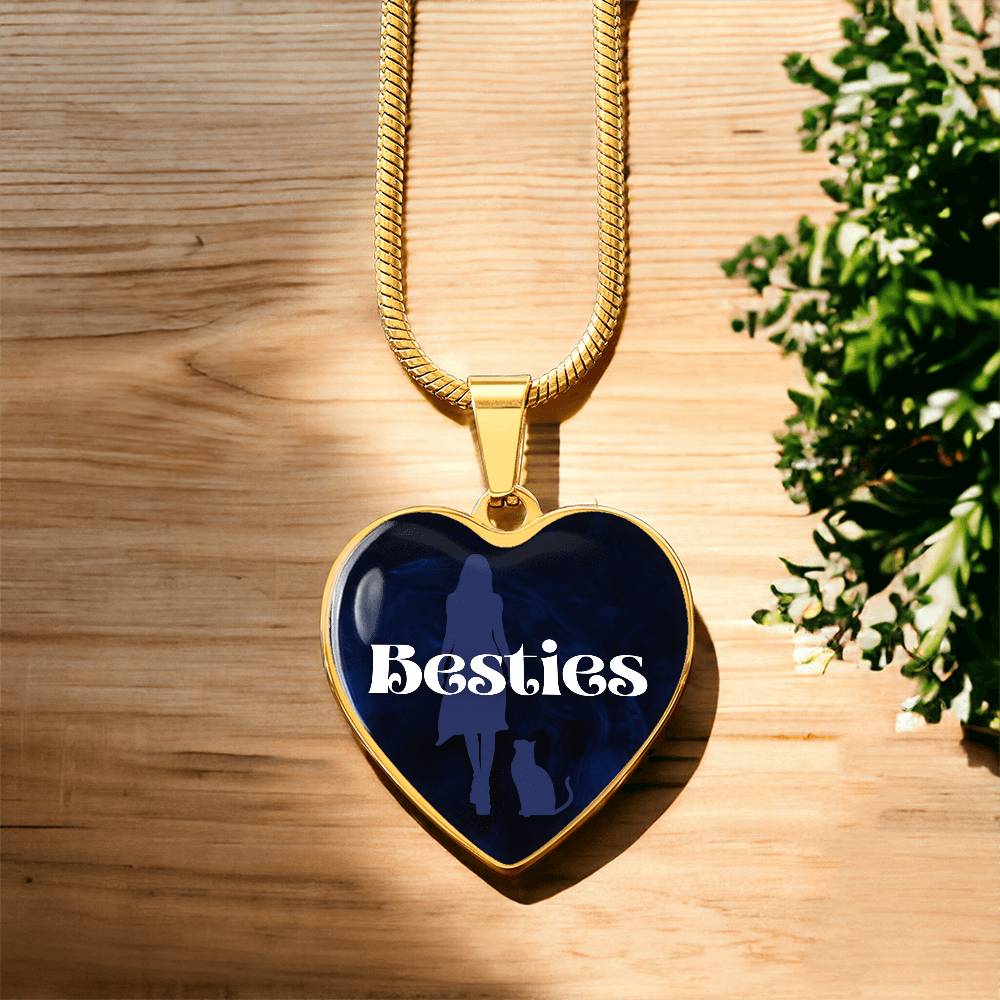 Besties Heart Pendant Necklace - Jewelry - Epileptic Al’s Shop