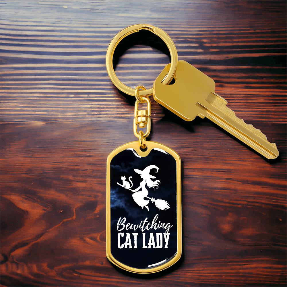 Bewitching Cat Lady Keychain - Jewelry - Epileptic Al’s Shop