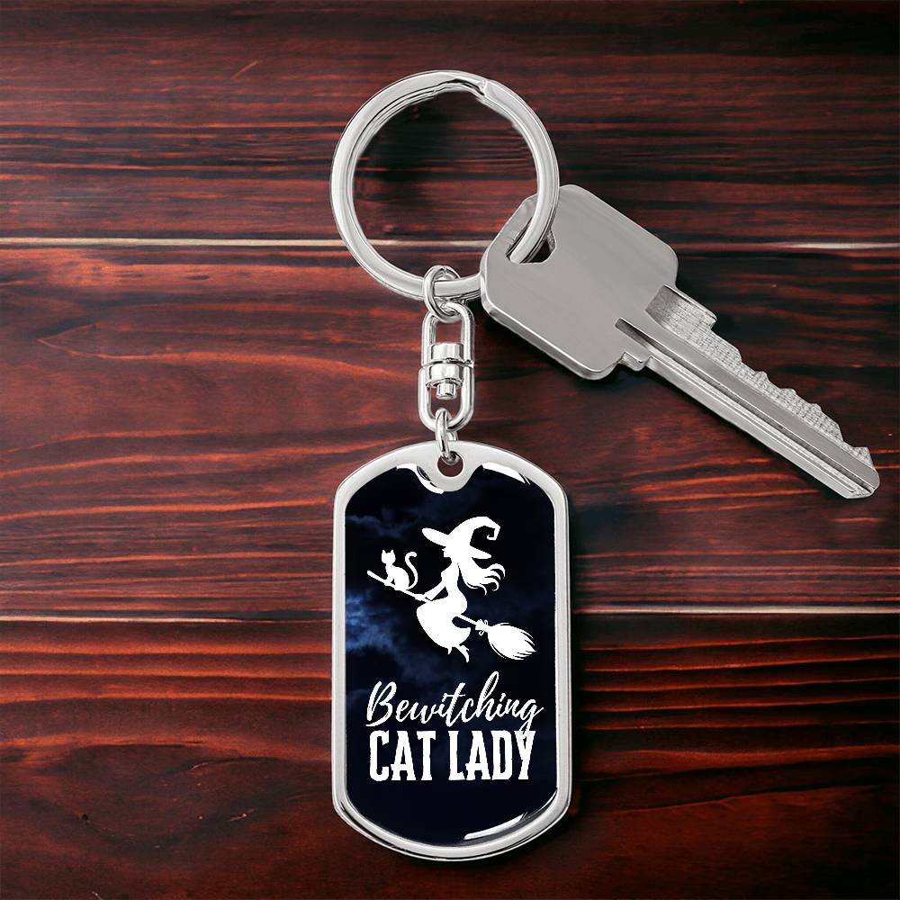 Bewitching Cat Lady Keychain - Jewelry - Epileptic Al’s Shop