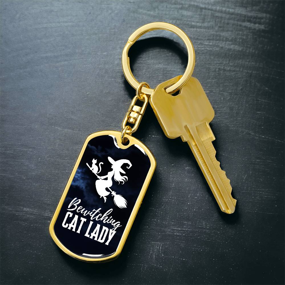 Bewitching Cat Lady Keychain - Jewelry - Epileptic Al’s Shop