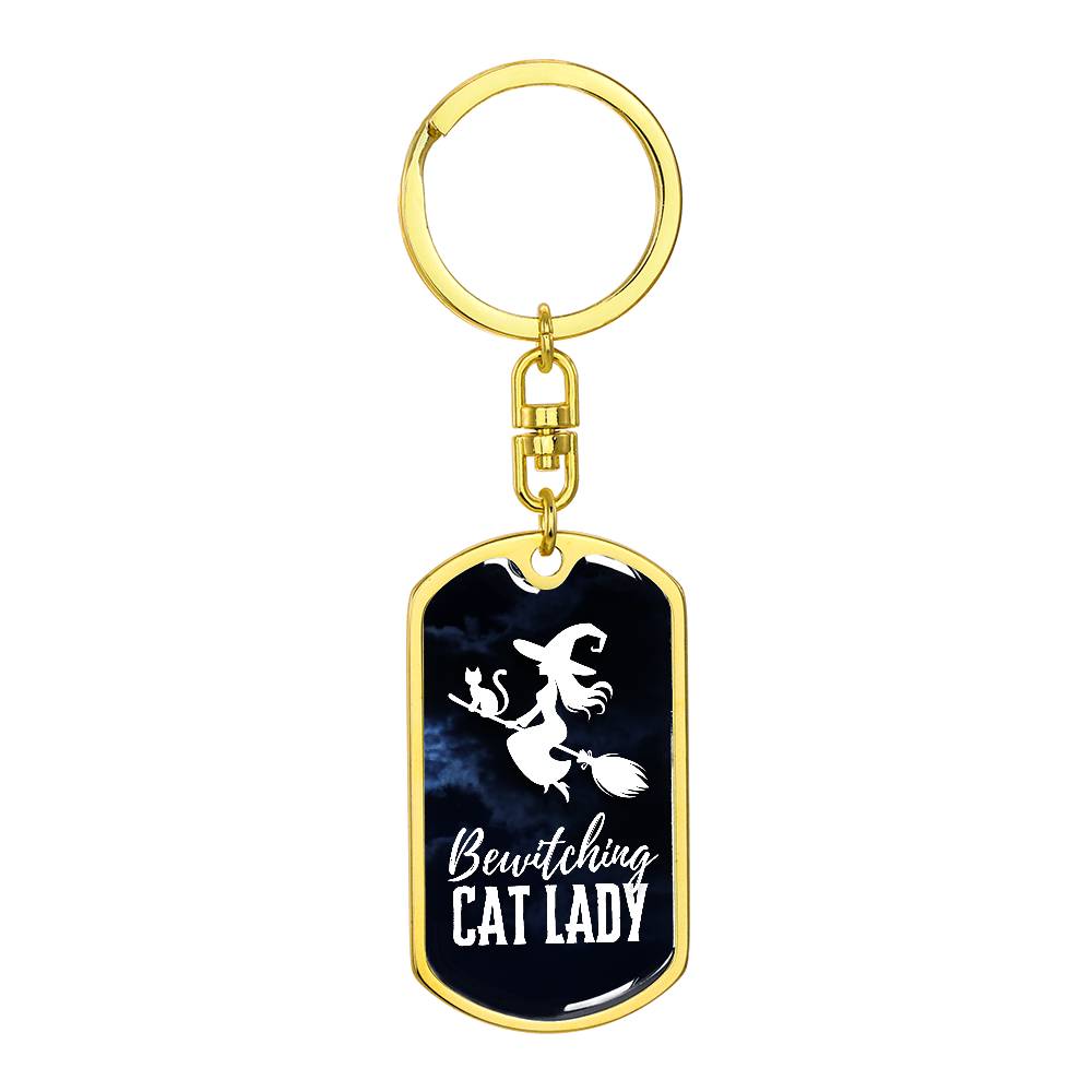 Bewitching Cat Lady Keychain - Jewelry - Epileptic Al’s Shop