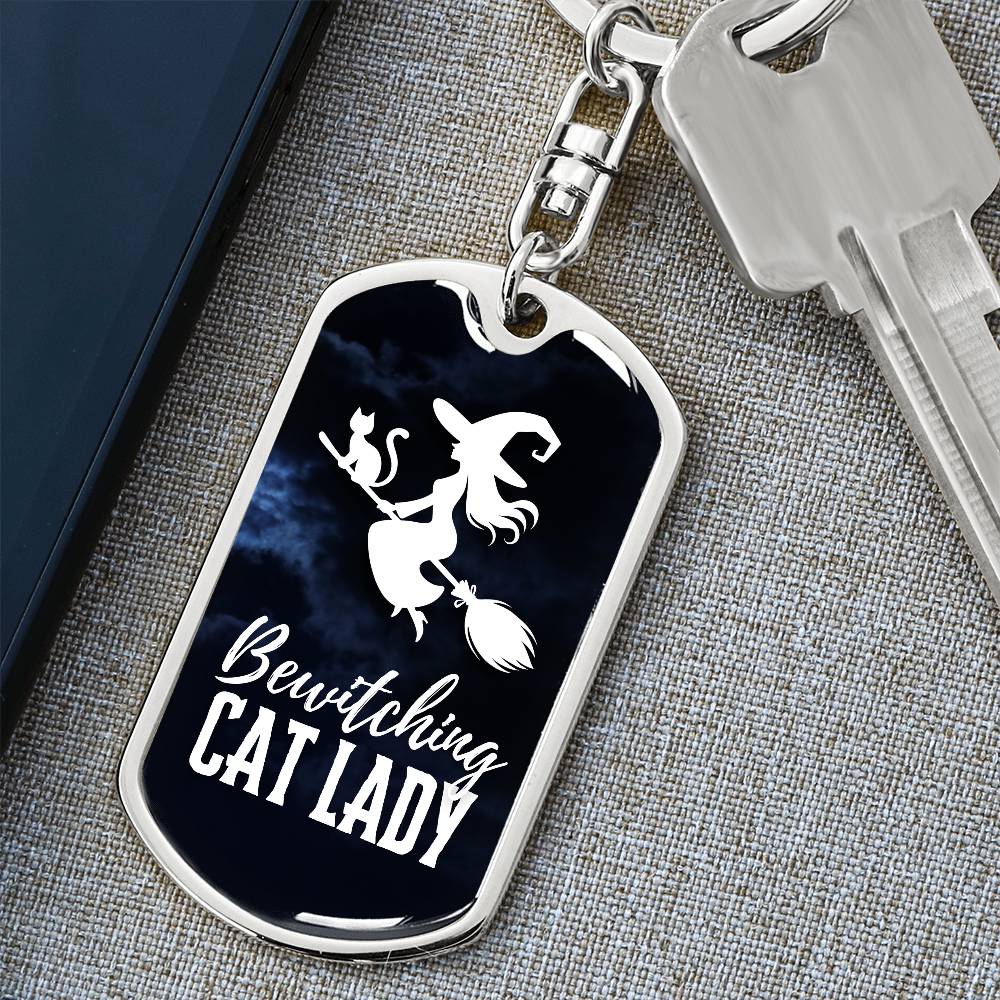 Bewitching Cat Lady Keychain - Jewelry - Epileptic Al’s Shop