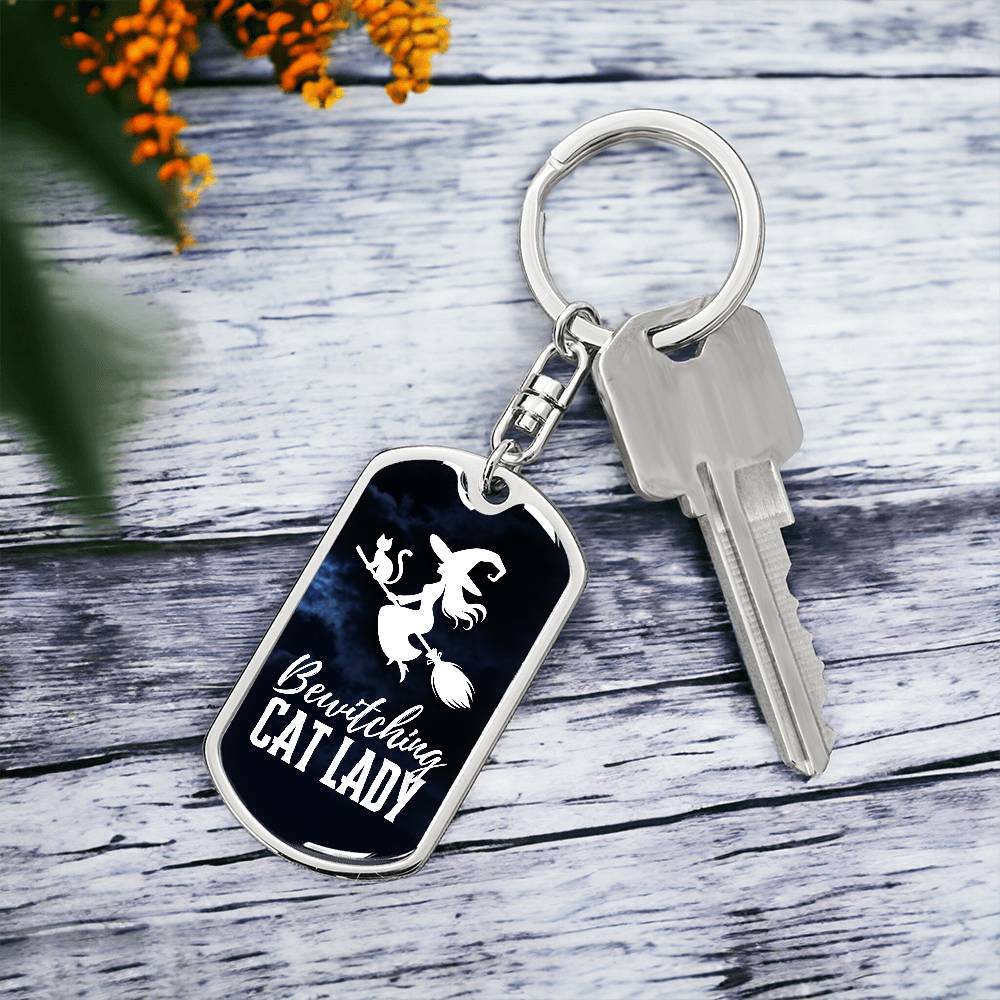 Bewitching Cat Lady Keychain - Jewelry - Epileptic Al’s Shop