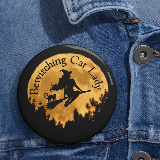 Bewitching Cat Lady Pin Buttons - Accessories - EpiAl's Shop