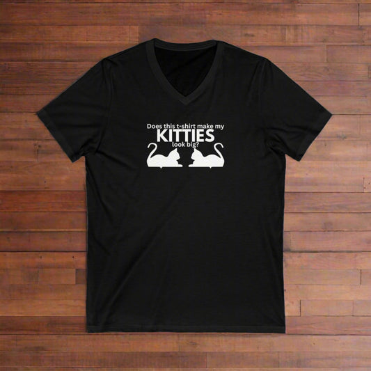 Big Kitties Unisex Jersey Short Sleeve V - Neck Tee - V - neck - Epileptic Al’s Shop