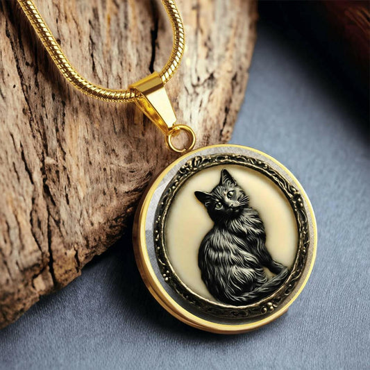 Black Cat Cameo Necklace - Jewelry - Epileptic Al’s Shop