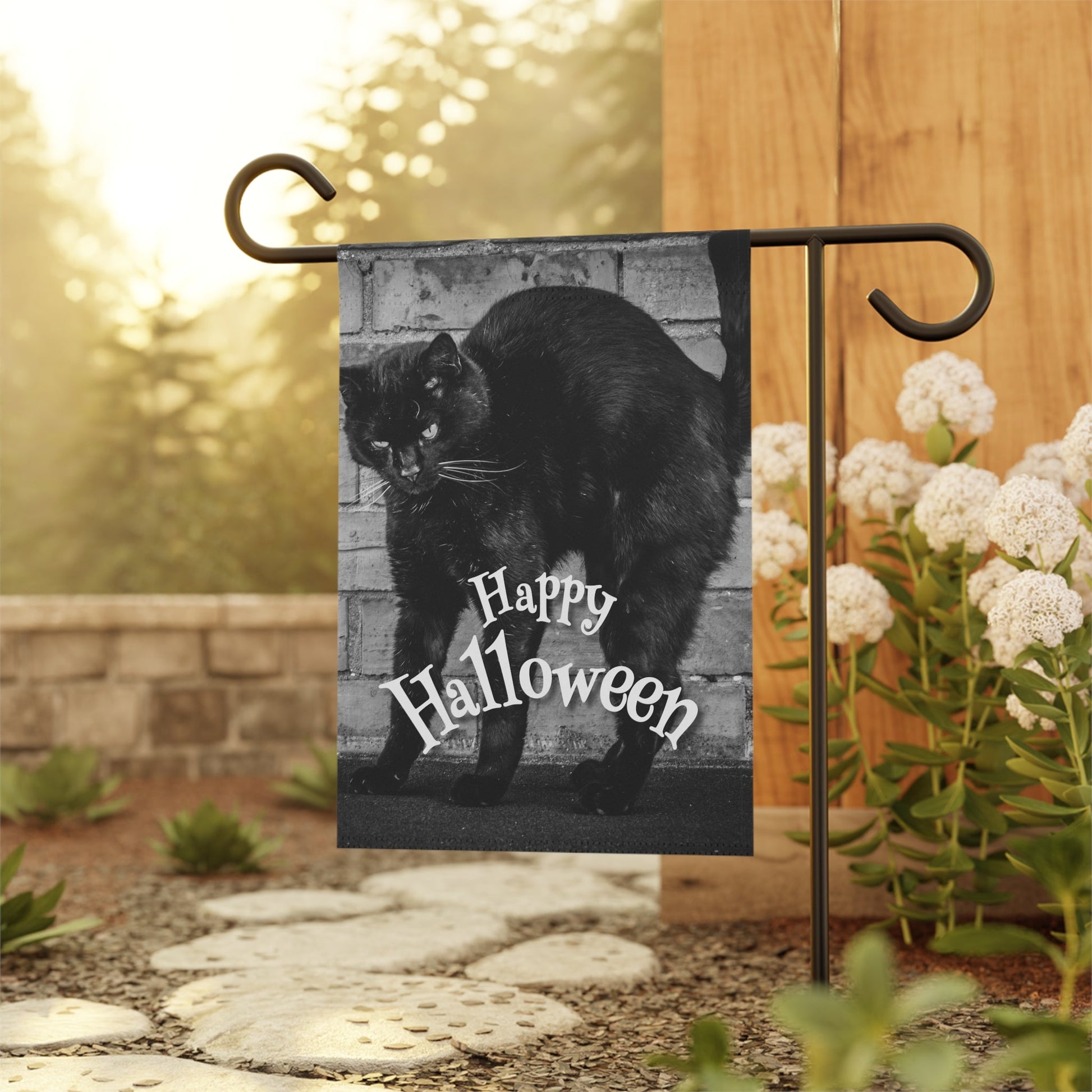 Black Cat Garden & House Banner - Outdoor Decor - EpiAl's Shop