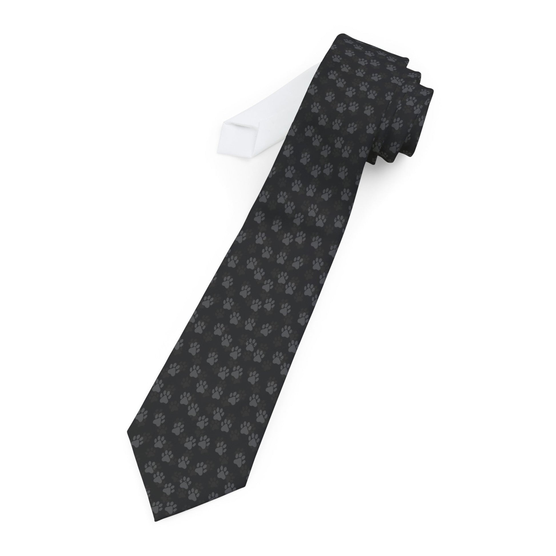 Black & Gray Paws Necktie - Accessories - Epileptic Al’s Shop