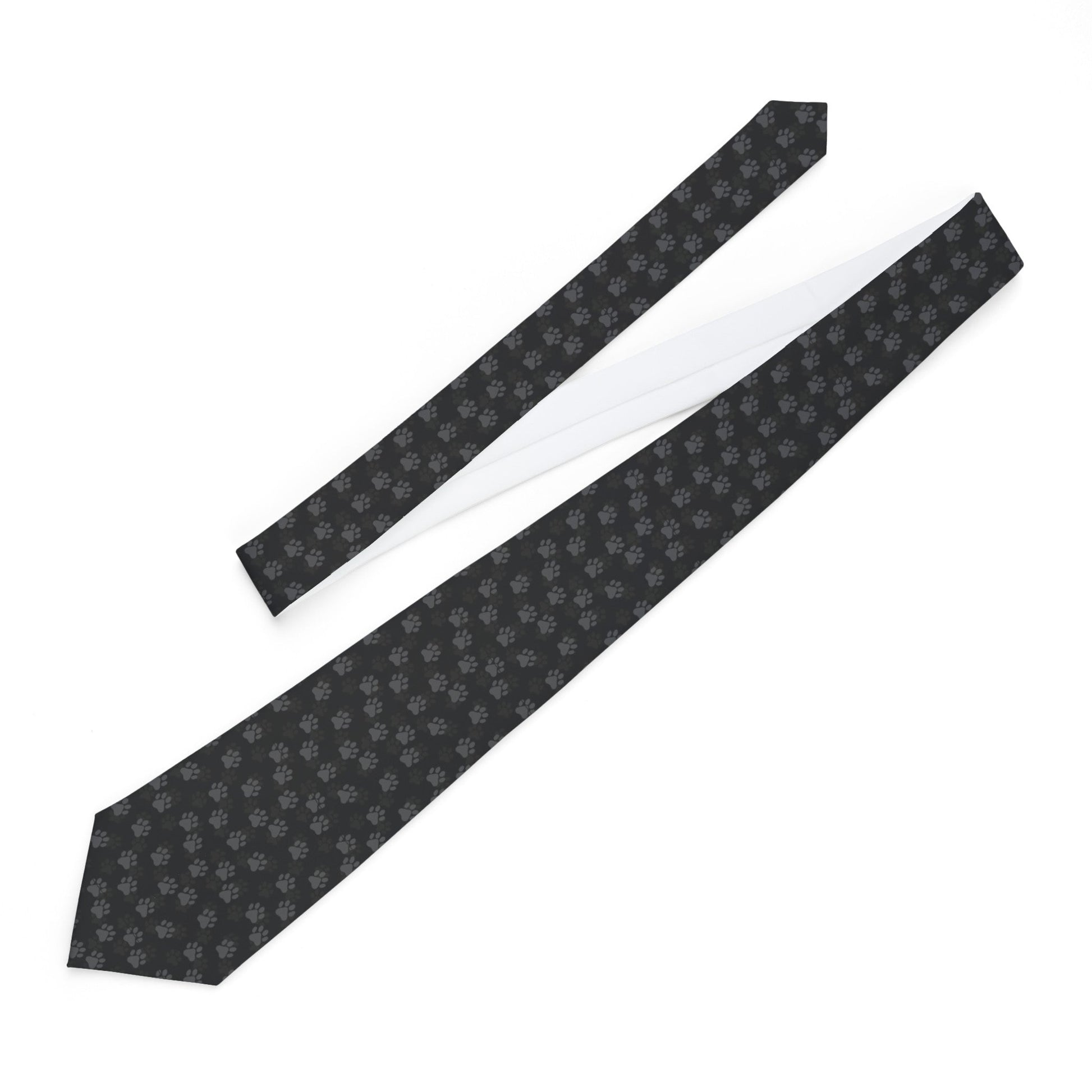 Black & Gray Paws Necktie - Accessories - Epileptic Al’s Shop