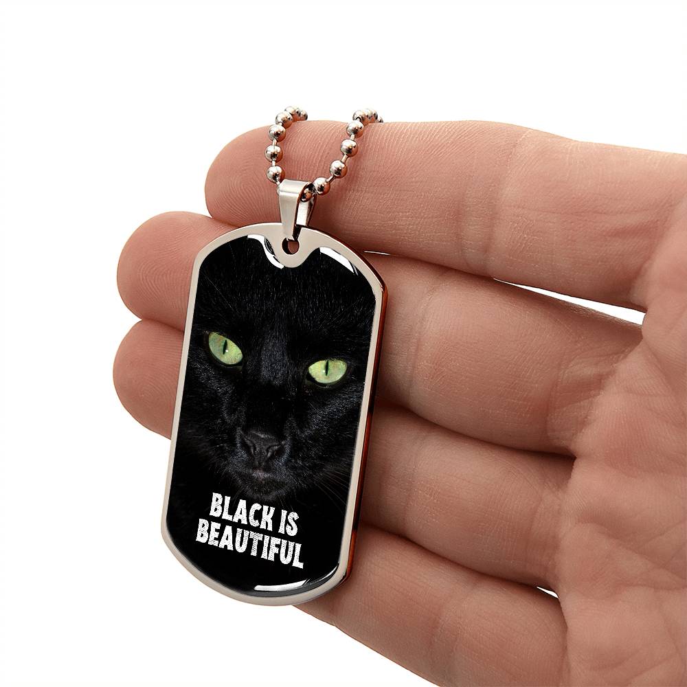 Black is Beautiful Dog Tag Necklace - Jewelry - EpiAl's Shop