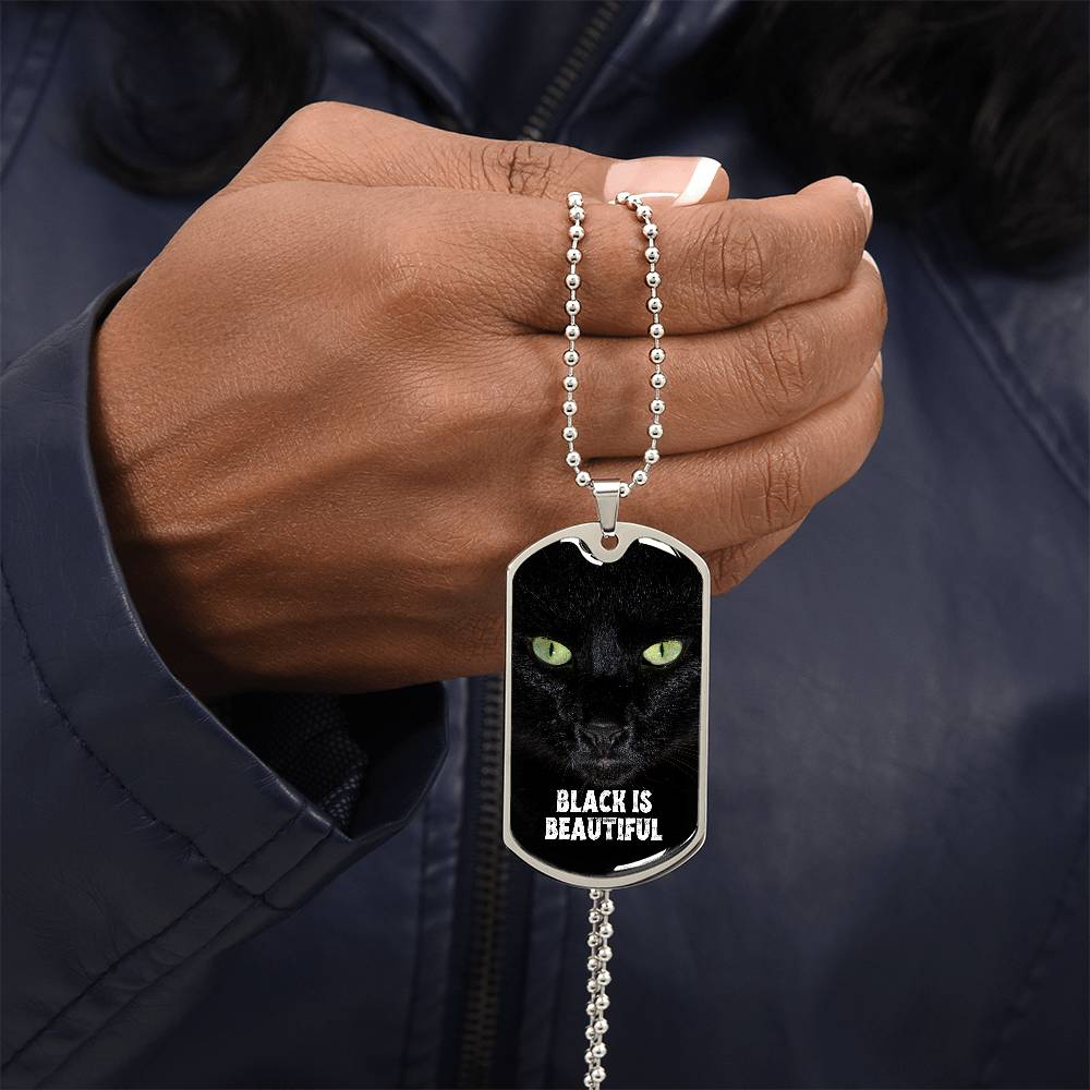 Black is Beautiful Dog Tag Necklace - Jewelry - EpiAl's Shop