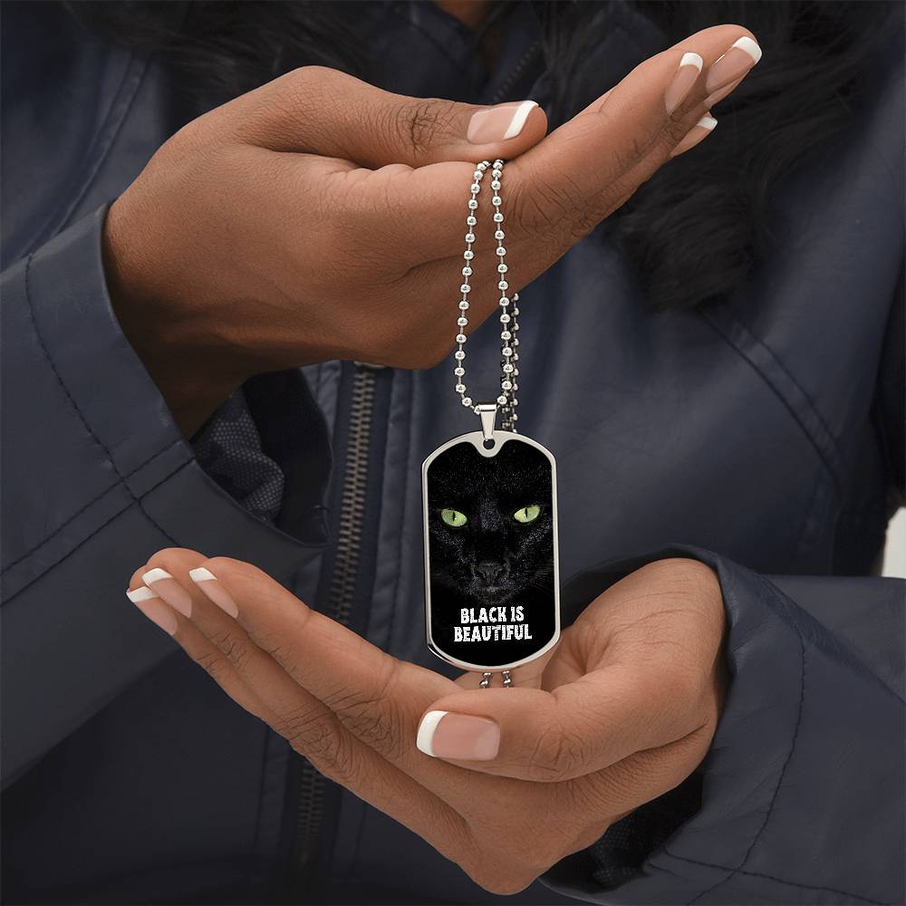 Black is Beautiful Dog Tag Necklace - Jewelry - EpiAl's Shop