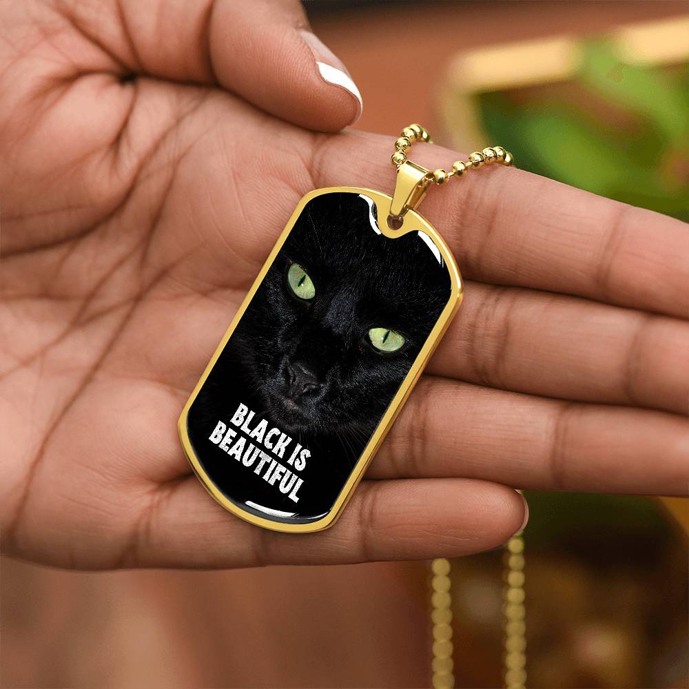 Black is Beautiful Dog Tag Necklace - Jewelry - EpiAl's Shop