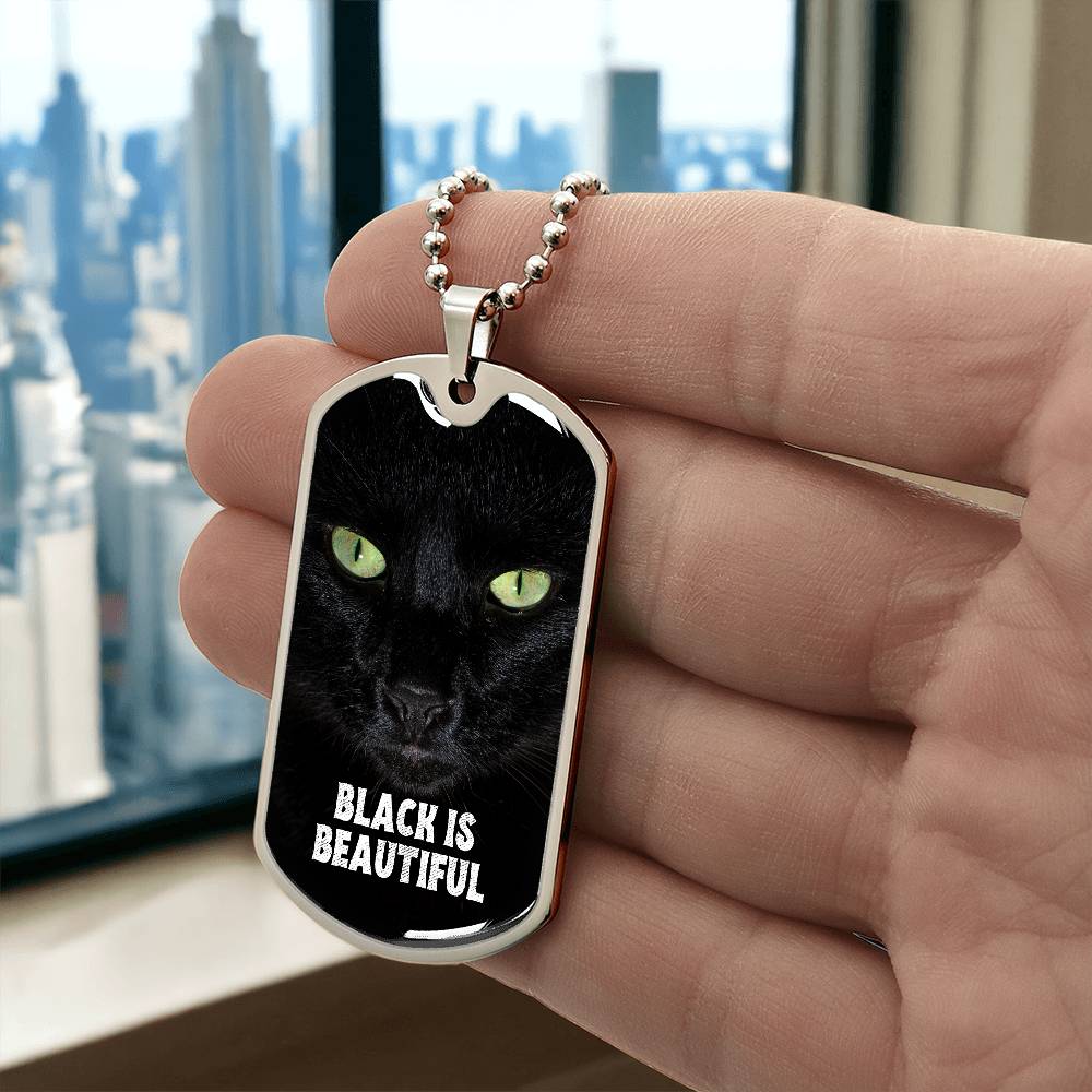 Black is Beautiful Dog Tag Necklace - Jewelry - EpiAl's Shop