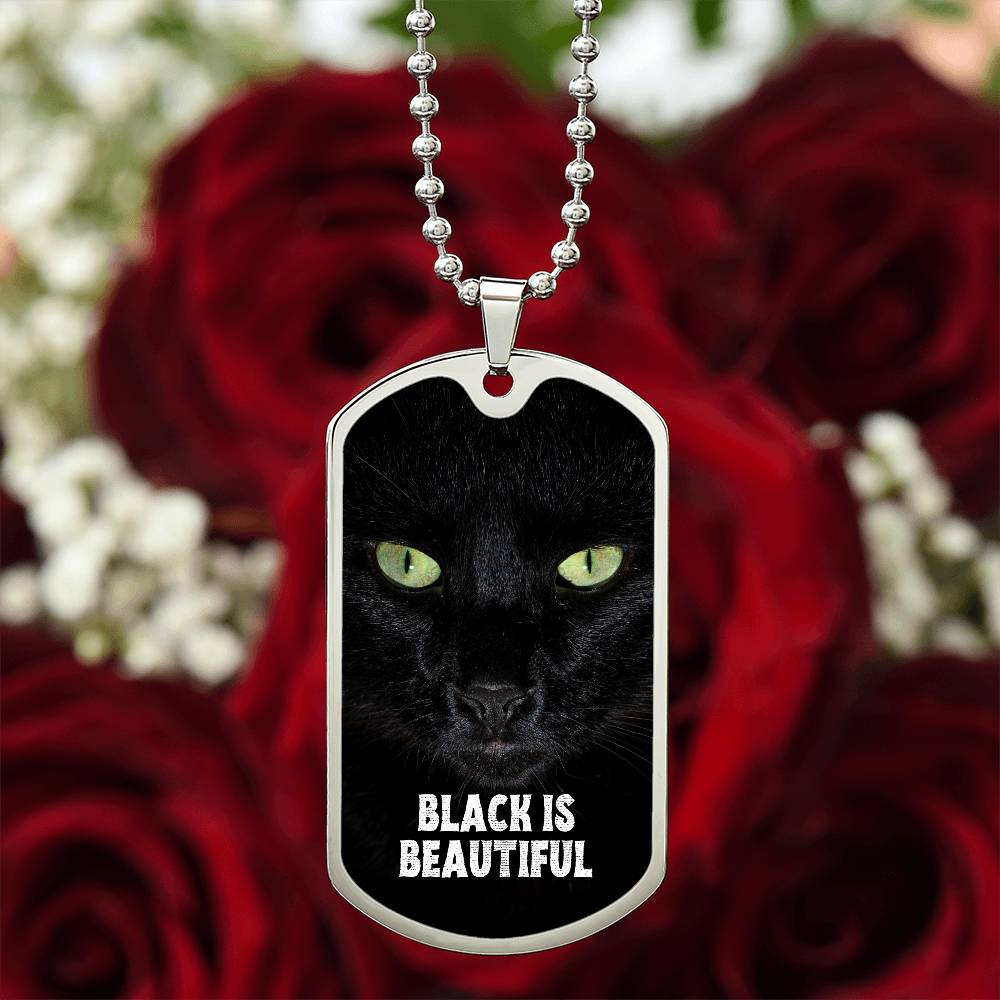 Black is Beautiful Dog Tag Necklace - Jewelry - EpiAl's Shop