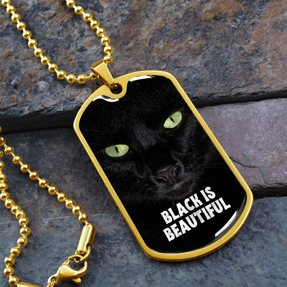 Black is Beautiful Dog Tag Necklace - Jewelry - EpiAl's Shop