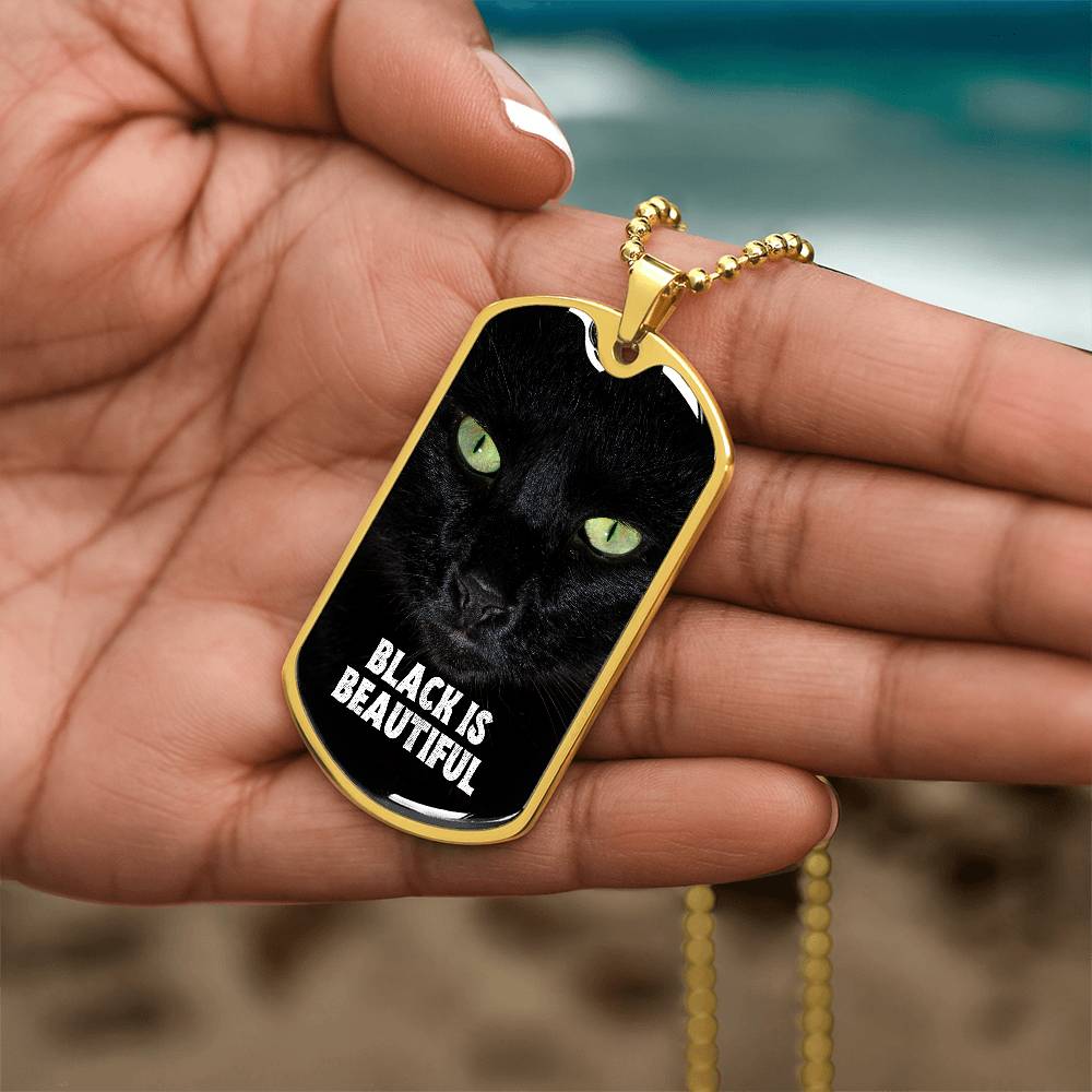 Black is Beautiful Dog Tag Necklace - Jewelry - EpiAl's Shop