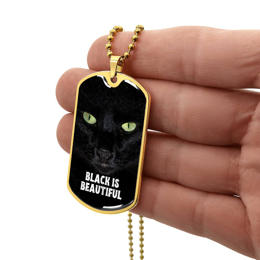 Black is Beautiful Dog Tag Necklace - Jewelry - EpiAl's Shop