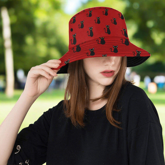 Black Kitties Unisex Summer Bucket Hat - Hats - Epileptic Al’s Shop