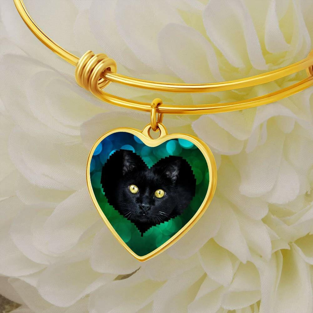 Black Kitty Heart Bracelet - Jewelry - Epileptic Al’s Shop