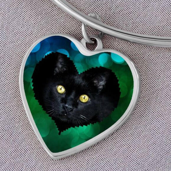 Black Kitty Heart Bracelet - Jewelry - Epileptic Al’s Shop