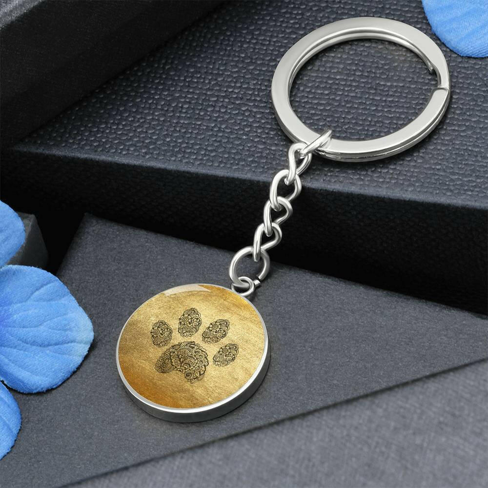 Black on Gold Paw Keychain - Jewelry - Epileptic Al’s Shop