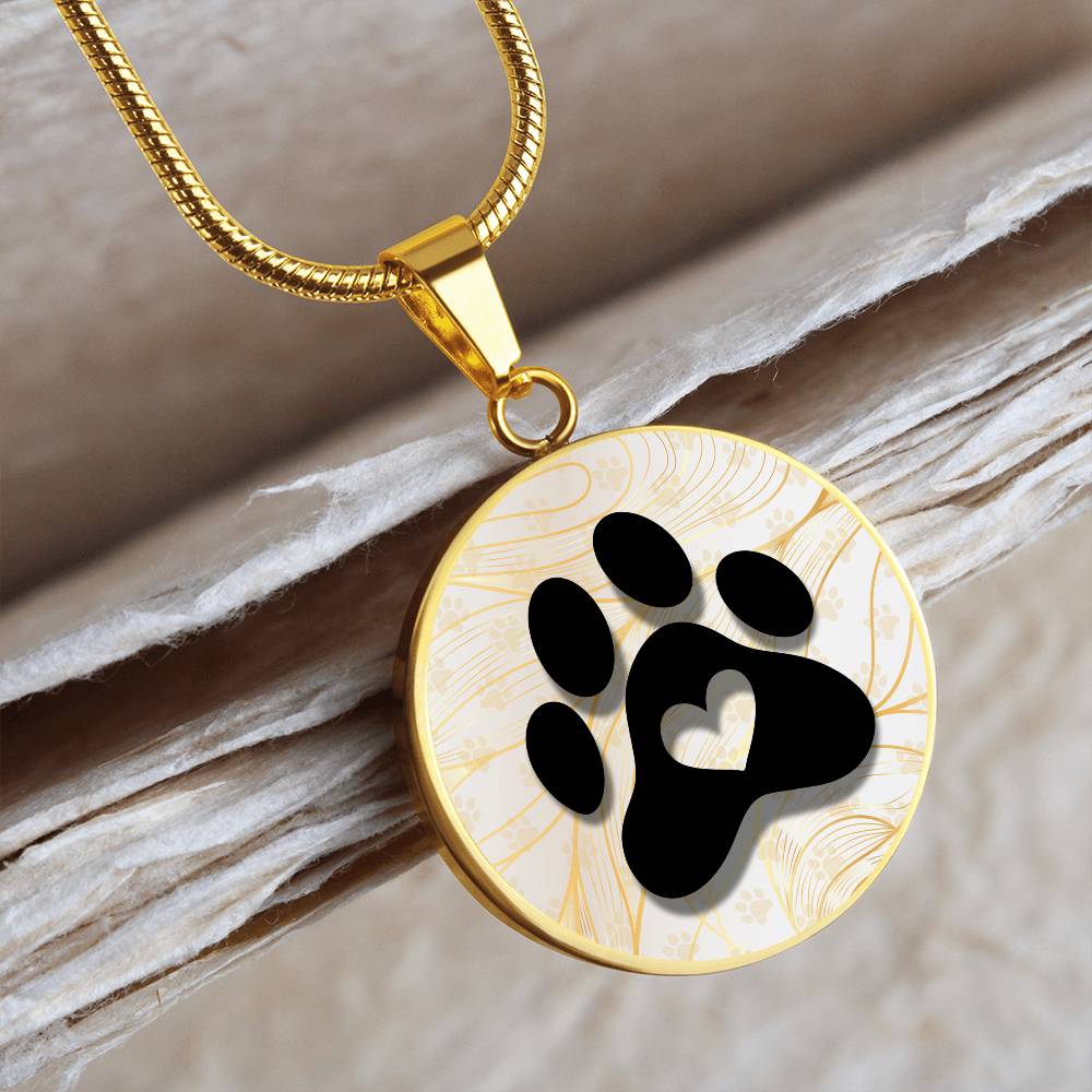 Black Paw on Gold Necklace - Jewelry - Epileptic Al’s Shop