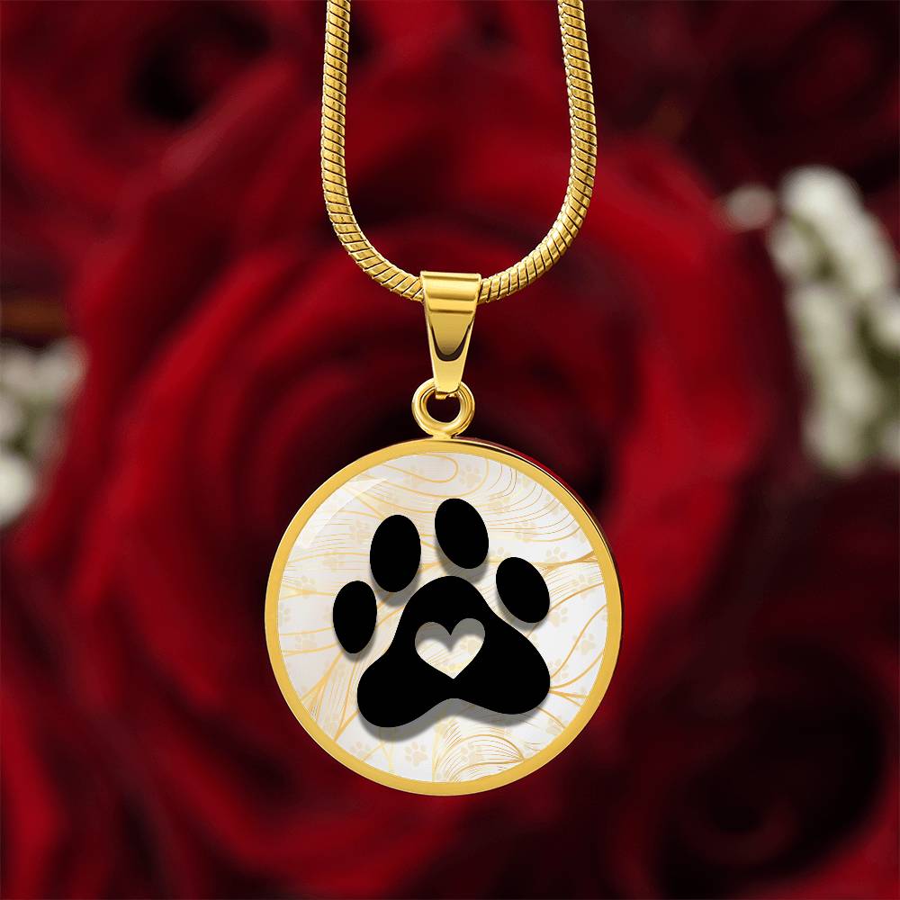 Black Paw on Gold Necklace - Jewelry - Epileptic Al’s Shop