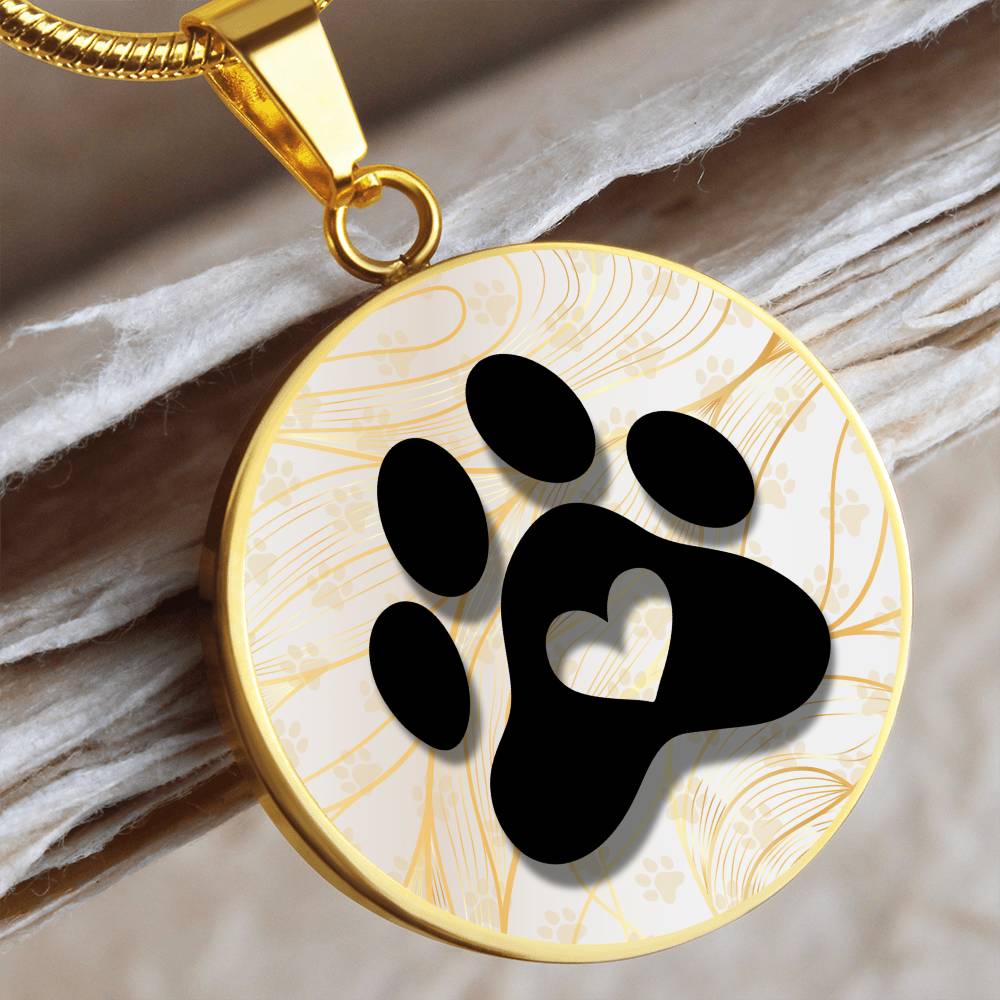 Black Paw on Gold Necklace - Jewelry - Epileptic Al’s Shop