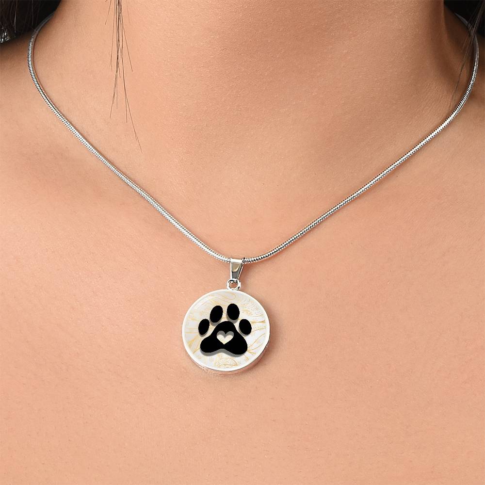 Black Paw on Gold Necklace - Jewelry - Epileptic Al’s Shop