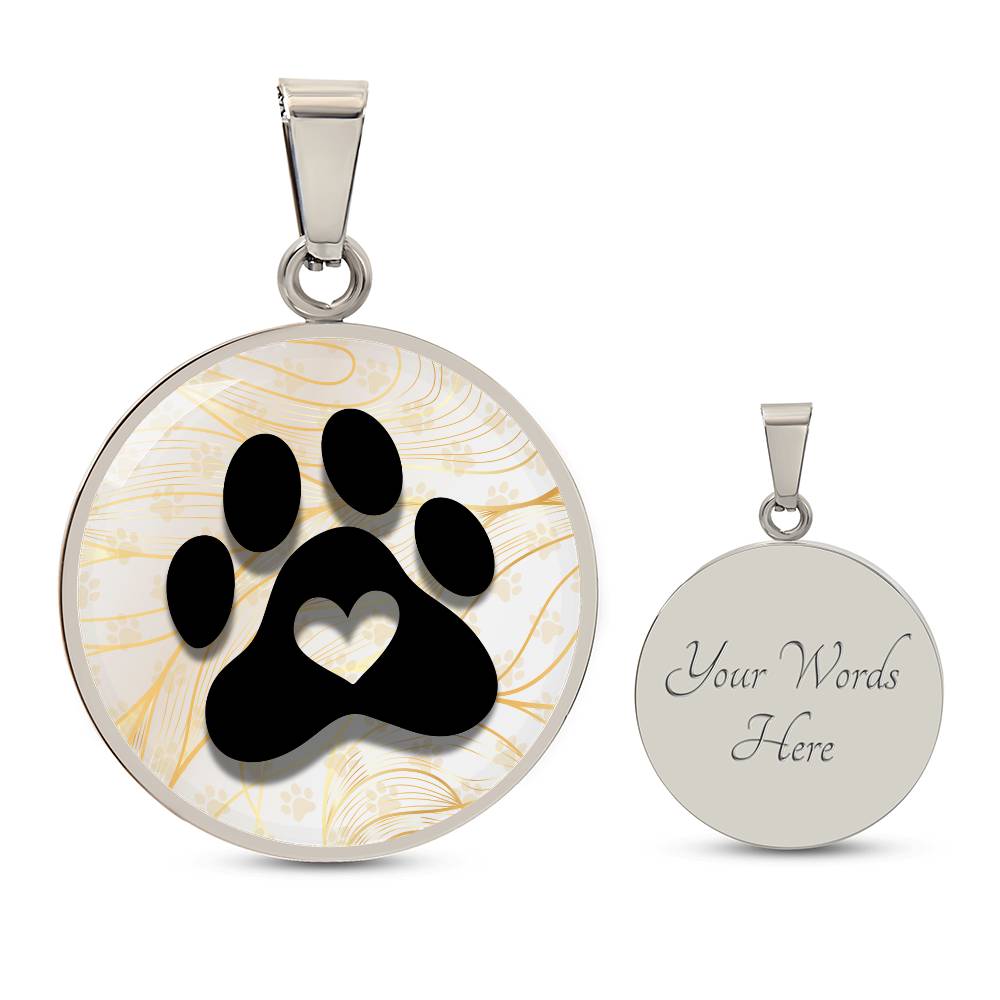 Black Paw on Gold Necklace - Jewelry - Epileptic Al’s Shop