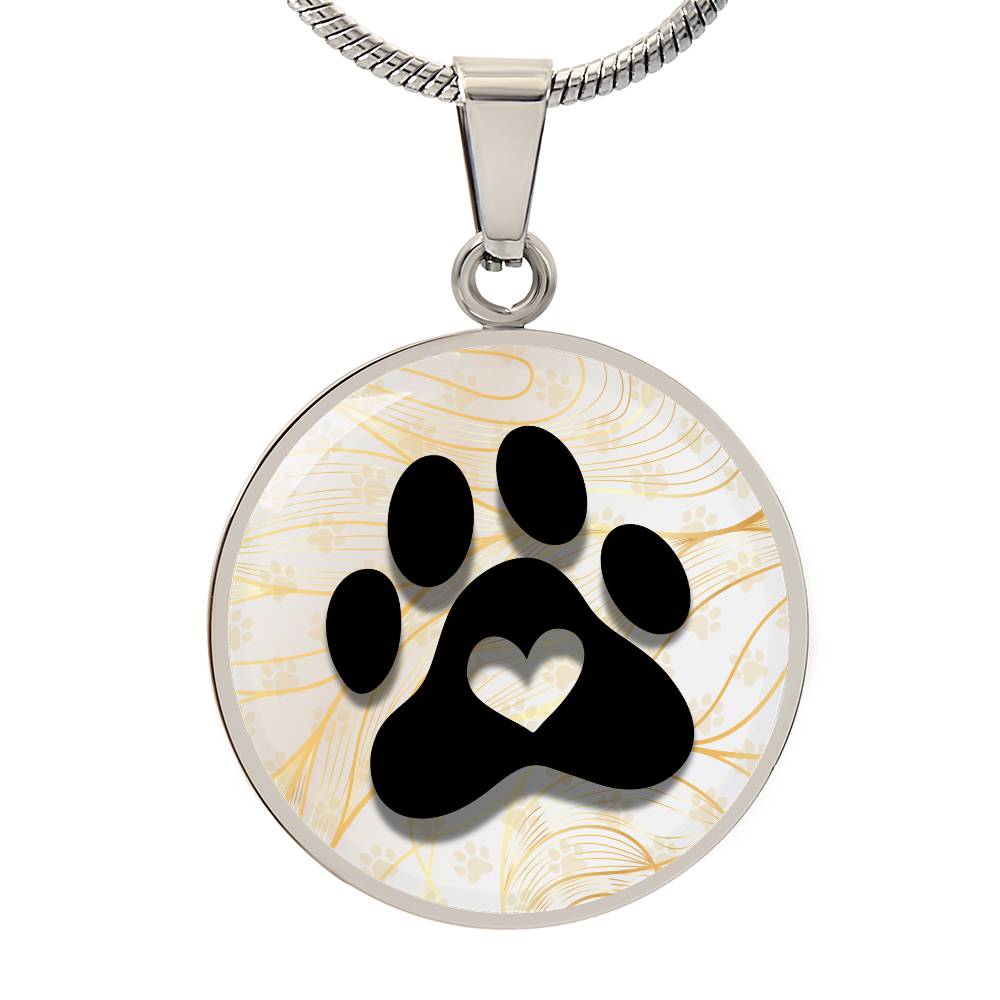 Black Paw on Gold Necklace - Jewelry - Epileptic Al’s Shop