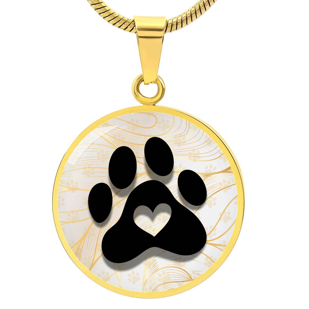 Black Paw on Gold Necklace - Jewelry - Epileptic Al’s Shop