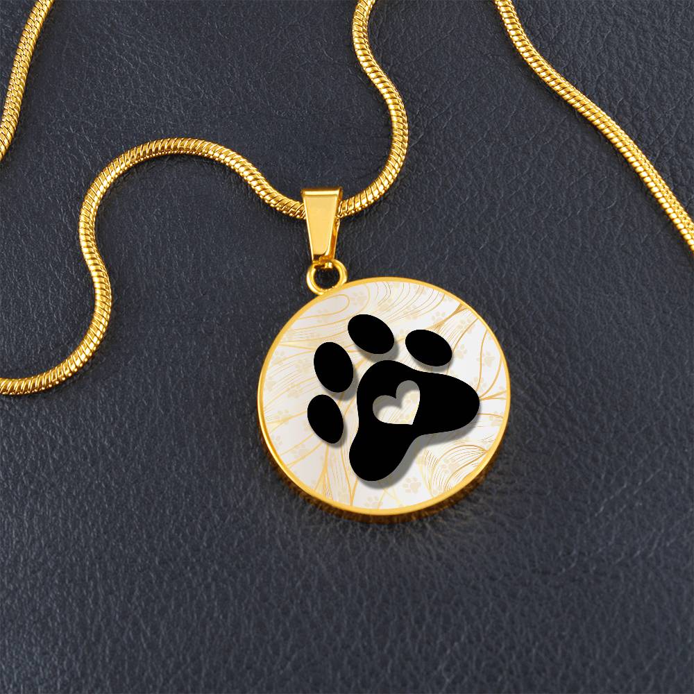 Black Paw on Gold Necklace - Jewelry - Epileptic Al’s Shop