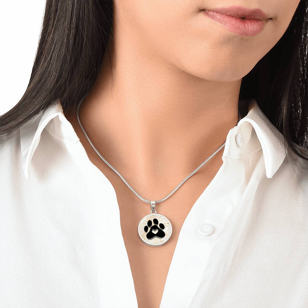 Black Paw on Gold Necklace - Jewelry - Epileptic Al’s Shop