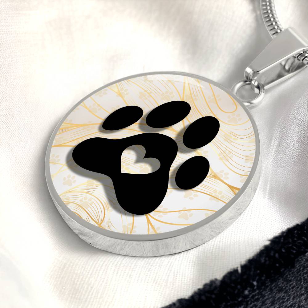 Black Paw on Gold Necklace - Jewelry - Epileptic Al’s Shop