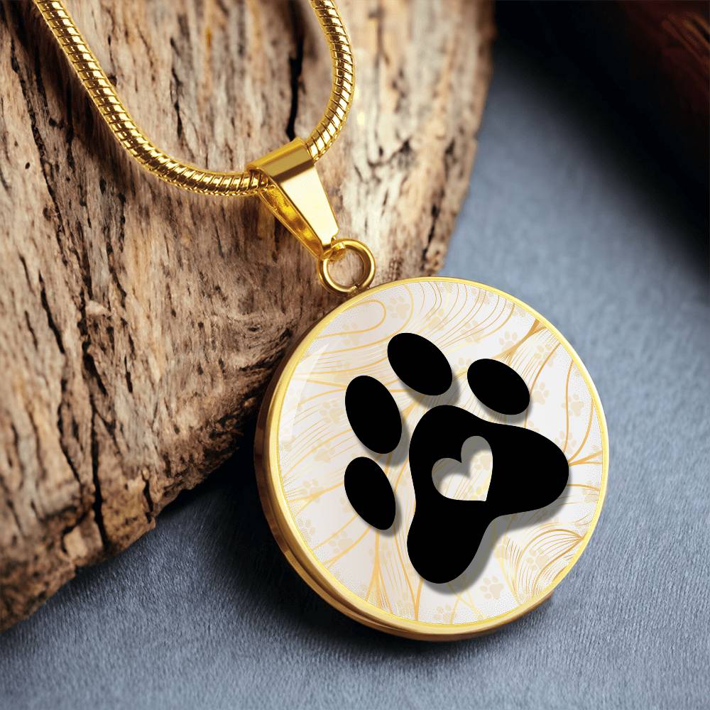 Black Paw on Gold Necklace - Jewelry - Epileptic Al’s Shop