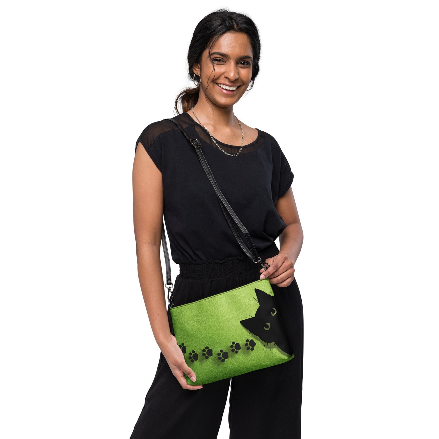 Black Peeking Cat Crossbody Bag - EpiAl's Shop