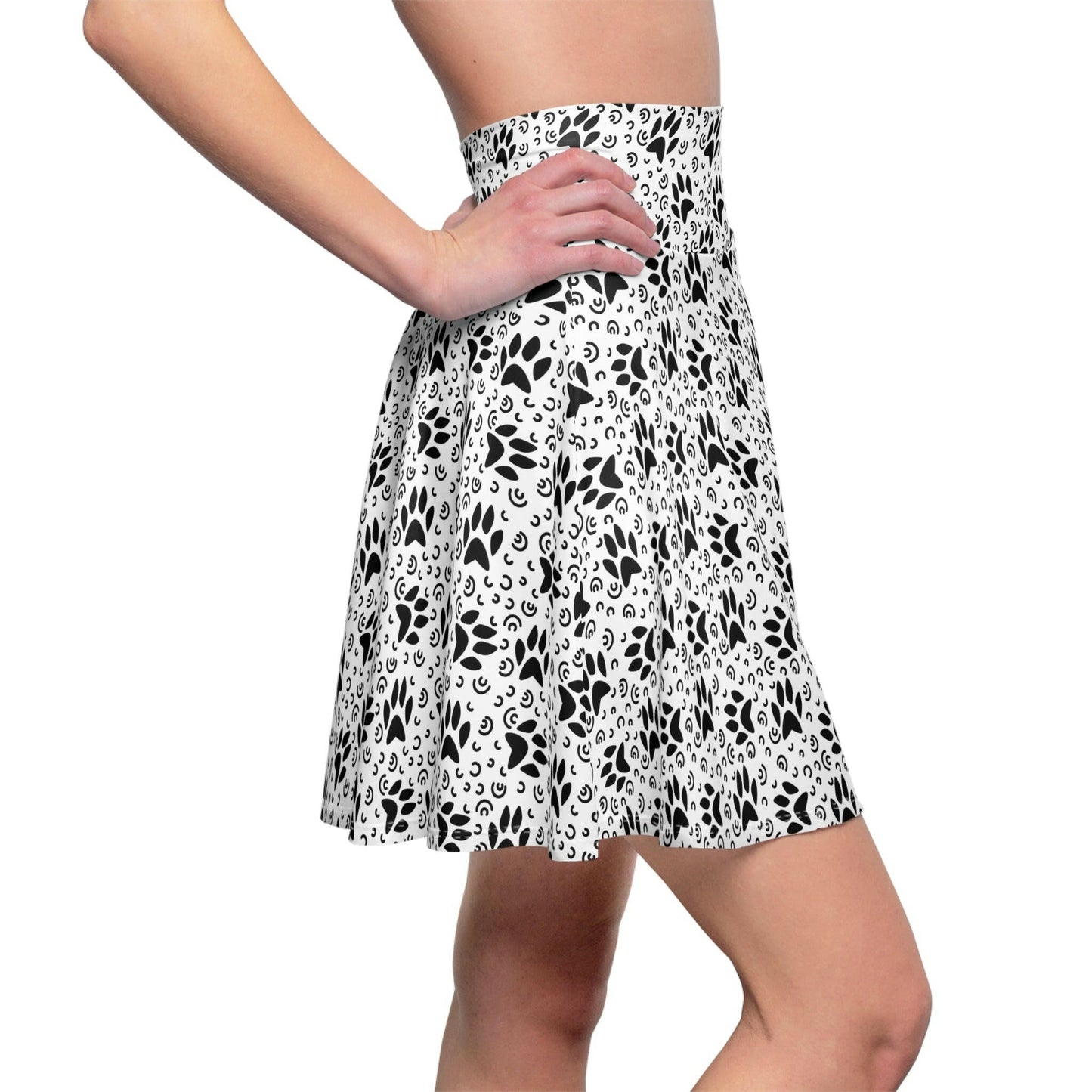 Black & White Women's Skater Skirt - All Over Prints - Epileptic Al’s Shop