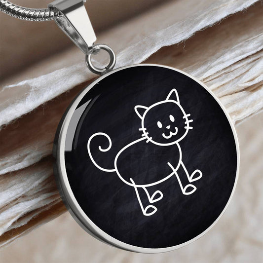 Blackboard Kitty Necklace - Jewelry - Epileptic Al’s Shop