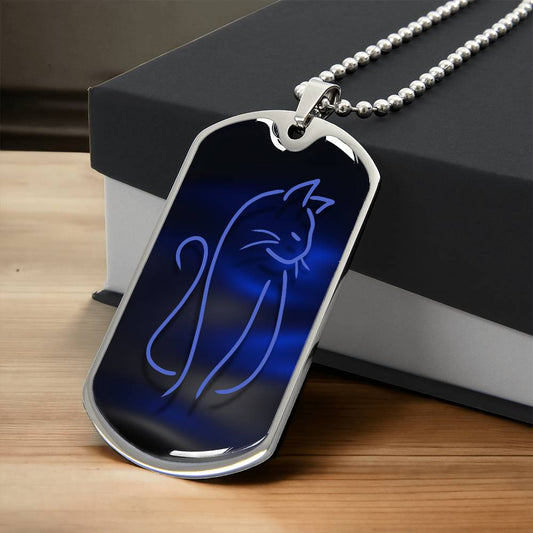 Blue Cat Necklace - Jewelry - Epileptic Al’s Shop