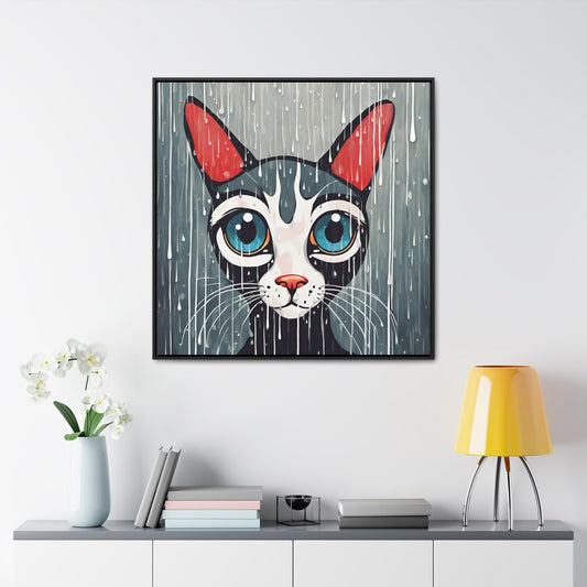 Blue Eyed Cat Gallery Canvas Wraps, Square Frame - Canvas - Epileptic Al’s Shop