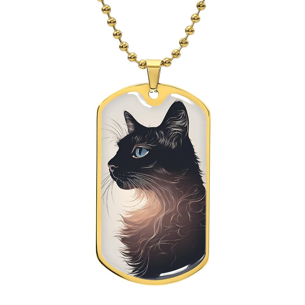 Blue Eyed Kitty Necklace - Jewelry - Epileptic Al’s Shop