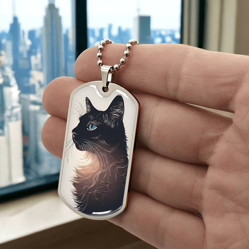 Blue Eyed Kitty Necklace - Jewelry - Epileptic Al’s Shop