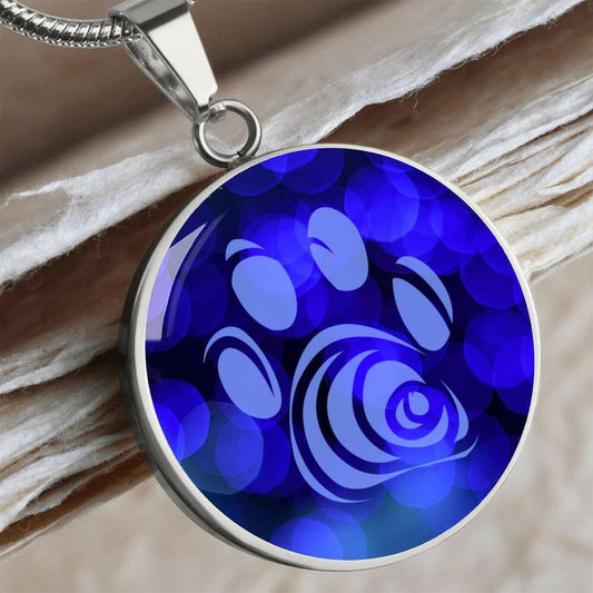 Blue Paw Necklace - Jewelry - Epileptic Al’s Shop