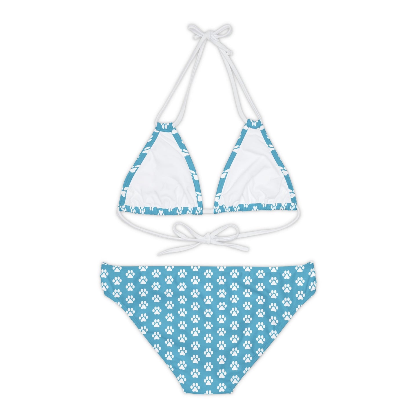 Blue Print Strappy Bikini Set - All Over Prints - Epileptic Al’s Shop