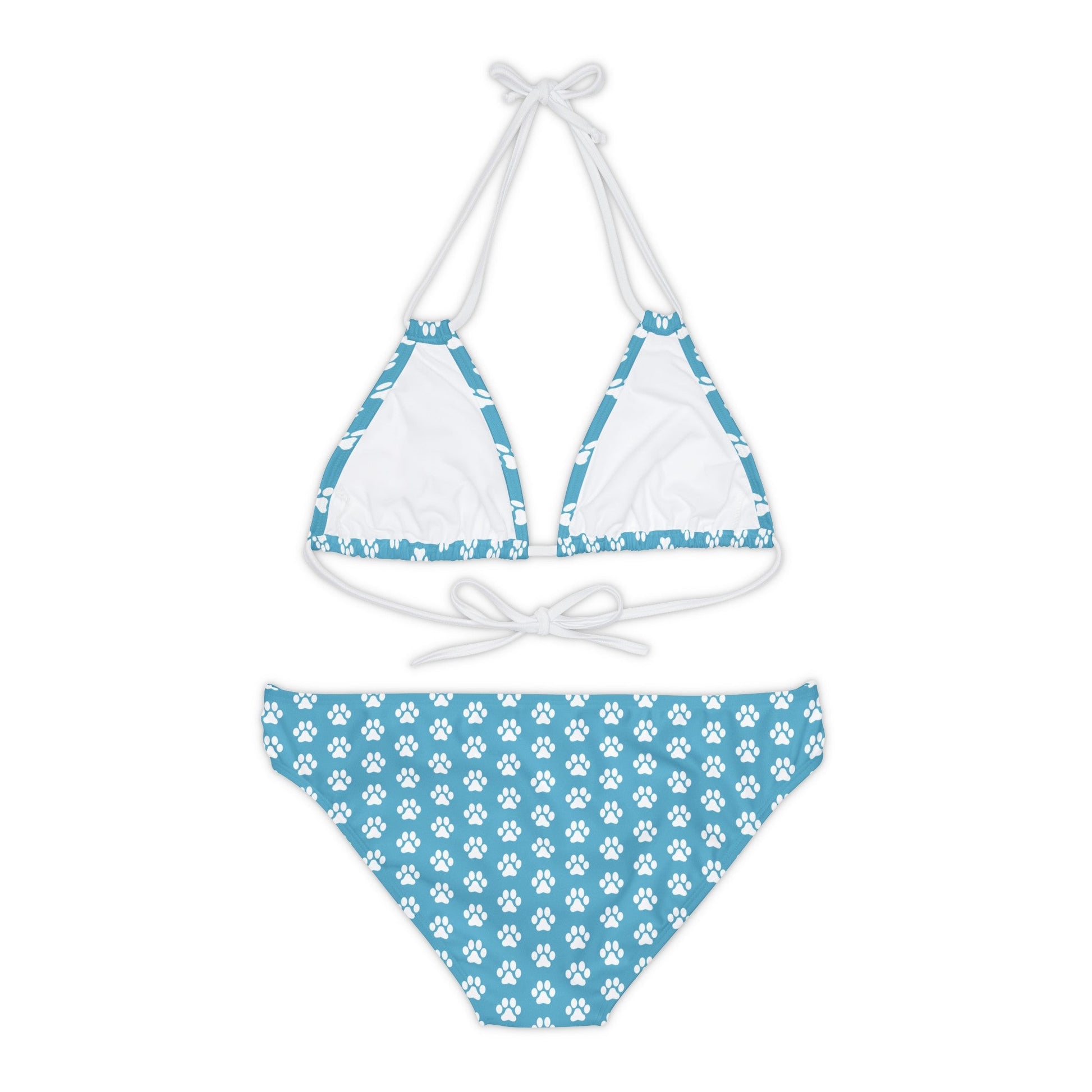 Blue Print Strappy Bikini Set - All Over Prints - Epileptic Al’s Shop