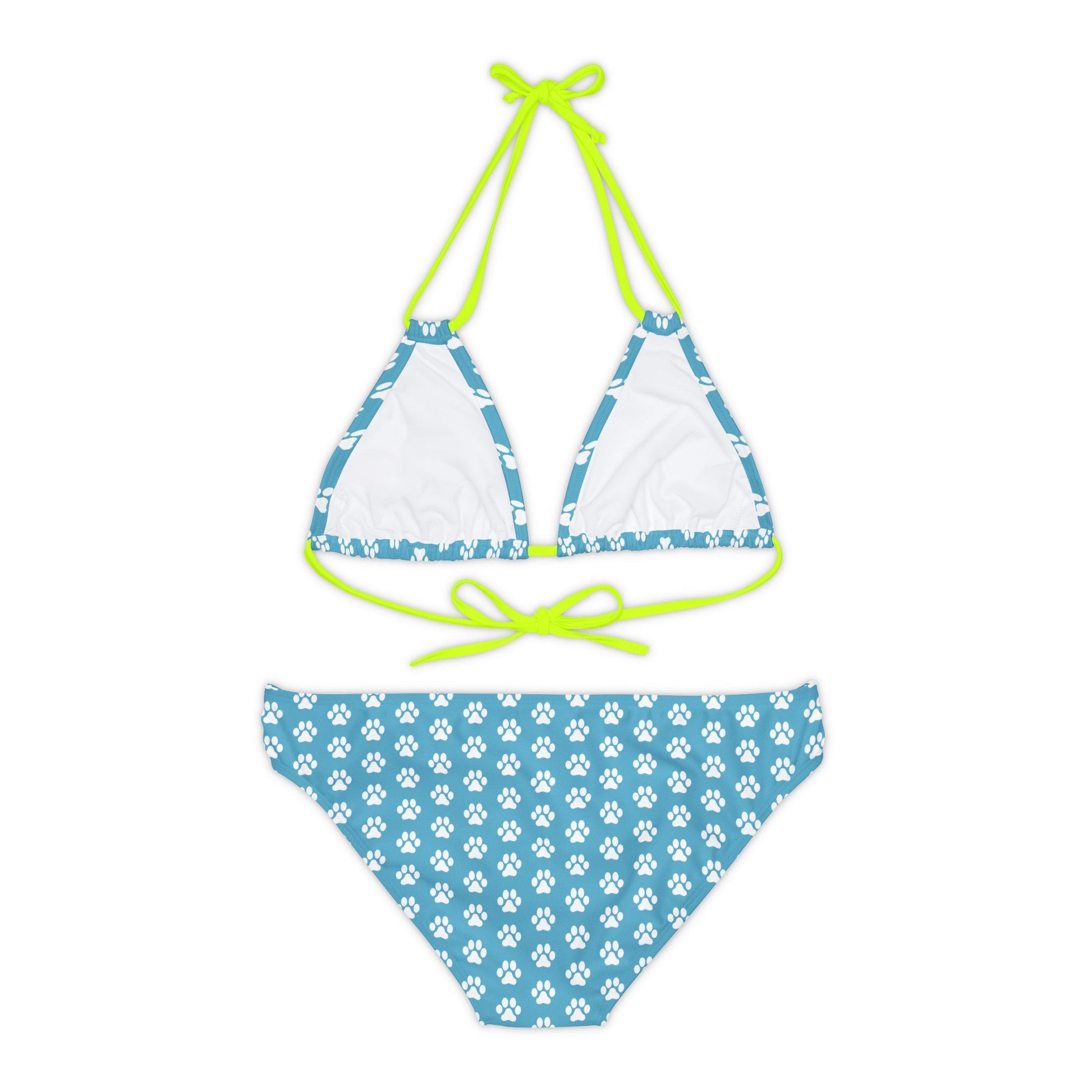 Blue Print Strappy Bikini Set - All Over Prints - Epileptic Al’s Shop