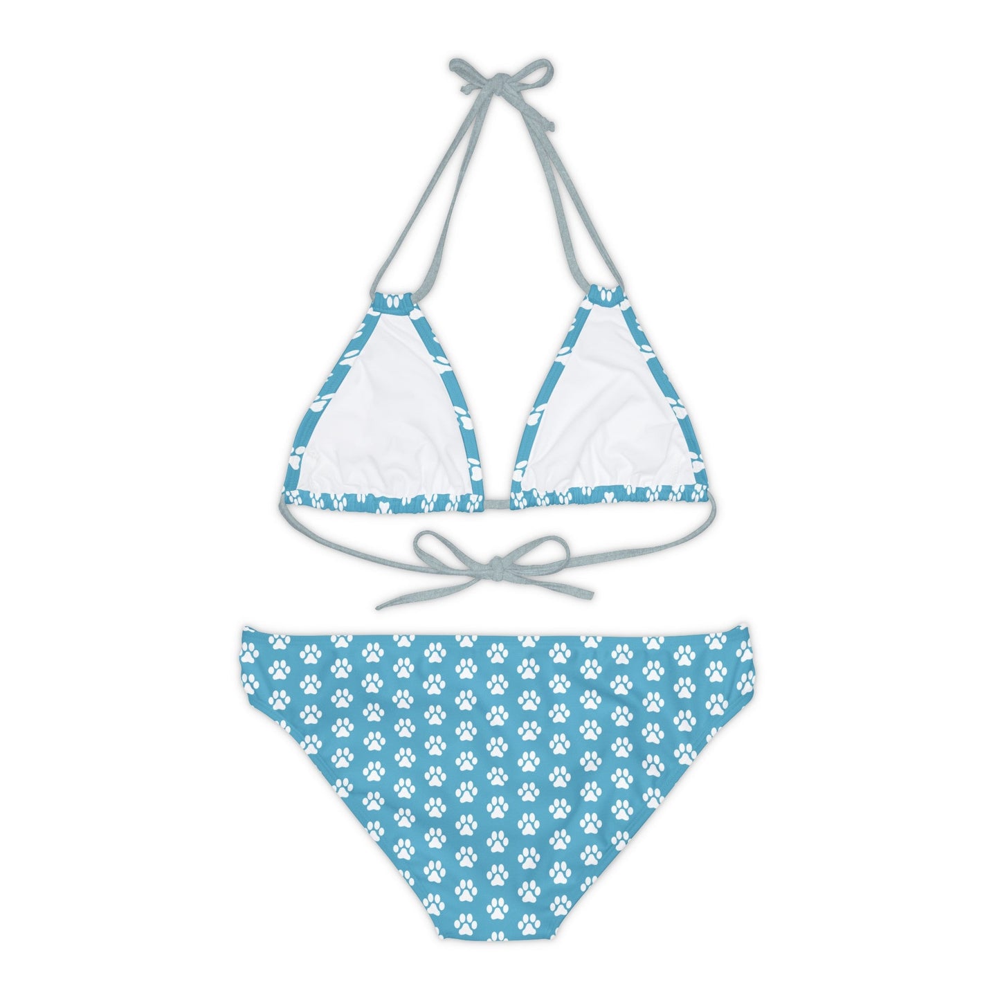 Blue Print Strappy Bikini Set - All Over Prints - Epileptic Al’s Shop